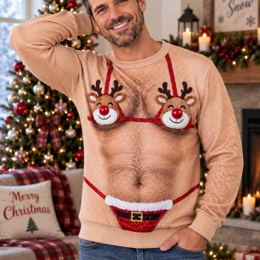 Rudolph Reindeer Personalized Ugly Sweatshirt TZL0HH0041