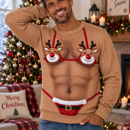 Rudolph Reindeer Personalized Ugly Sweatshirt TZL0HH0041