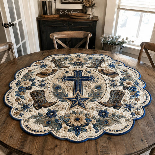 Rustic Grace Custom Shape Quilted Table Topper TZL0PT0099