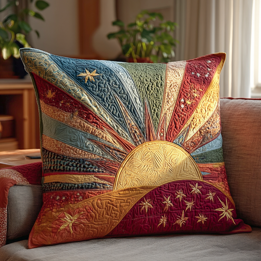 Rustic Patch Sunrise Quilted Pillow Case NCU0XD2062