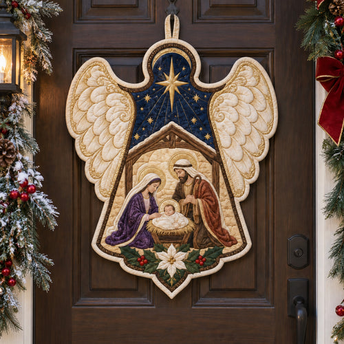 Sacred Bethlehem Custom Shape Quilted Door Hanger TZL0TV095