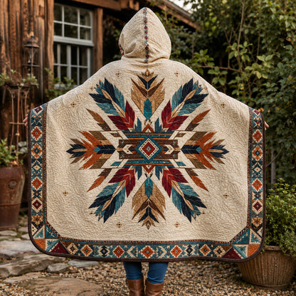 Sacred Geometry Quilted Hooded Blanket TZL0TV048