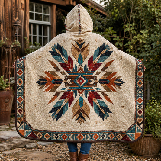 Sacred Geometry Quilted Hooded Blanket TZL0TV048
