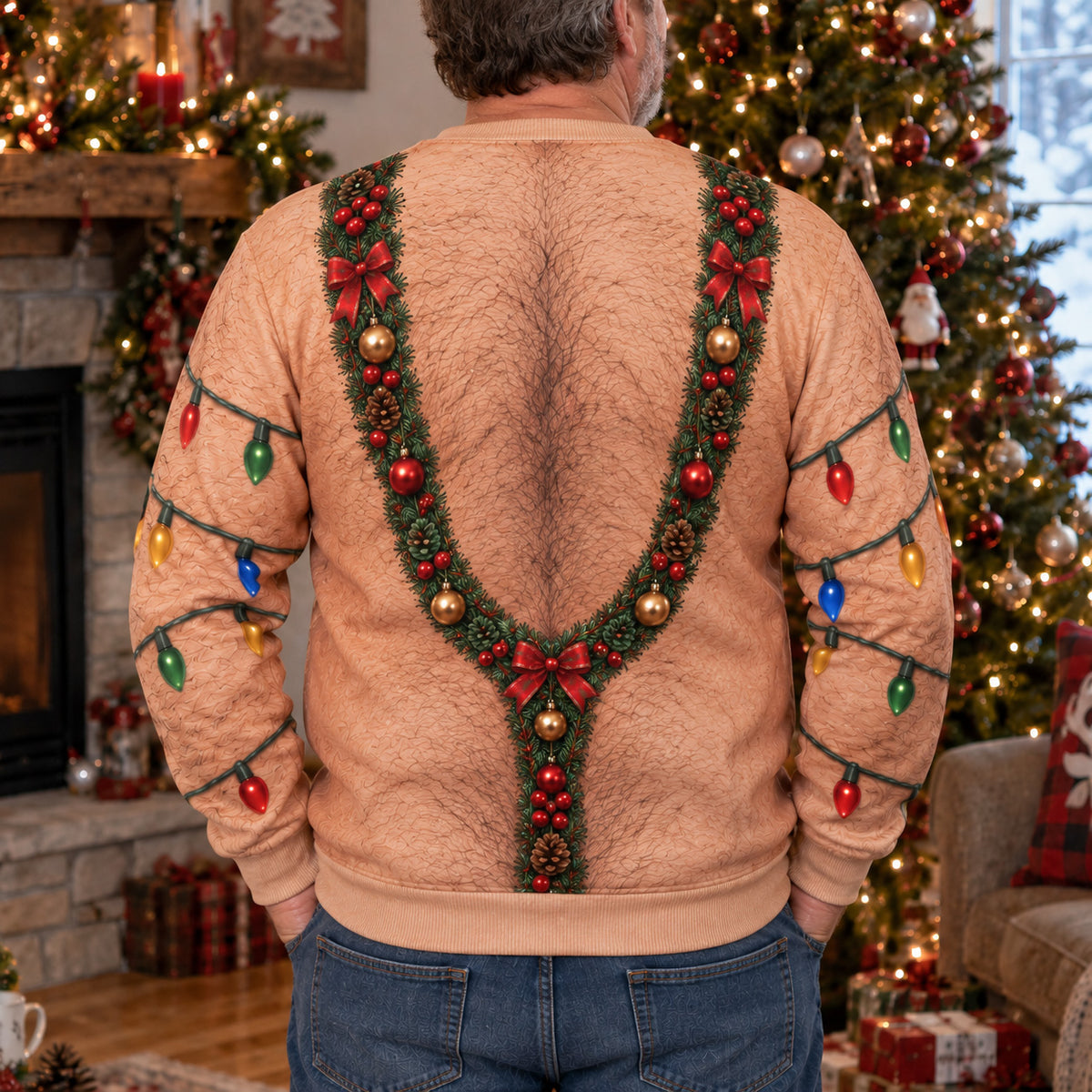 Santa Mankini Personalized Ugly Sweatshirt TZL0TV067
