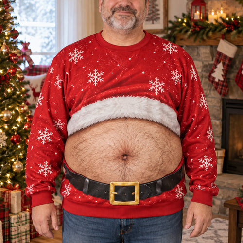 Santa Belly Personalized Ugly Sweatshirt TZL0TV077