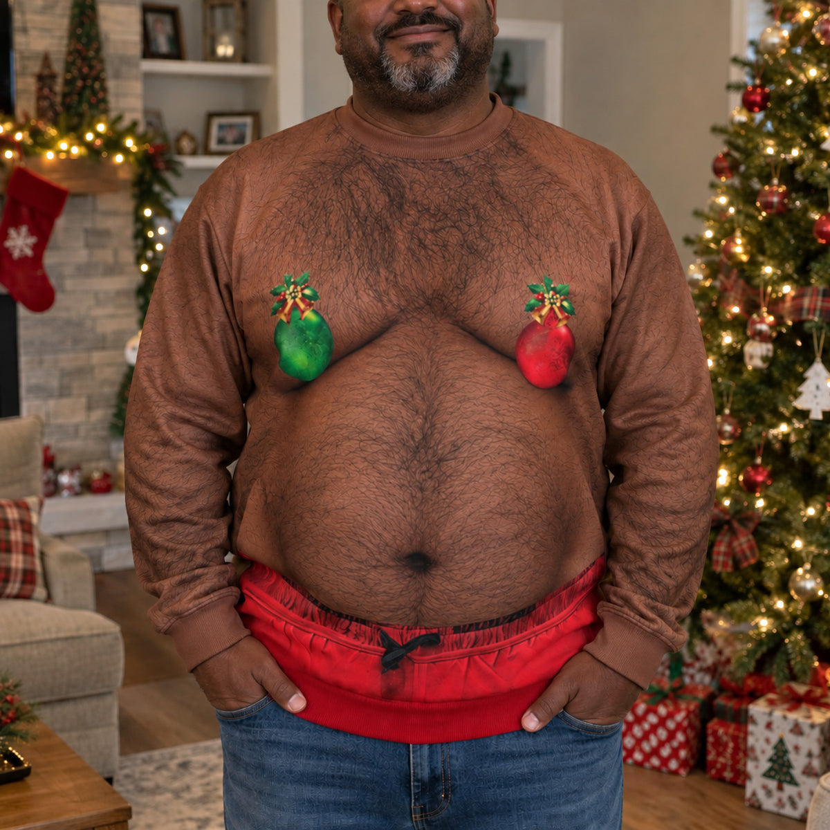 Santa Bod Personalized Ugly Sweatshirt TZL0TV071