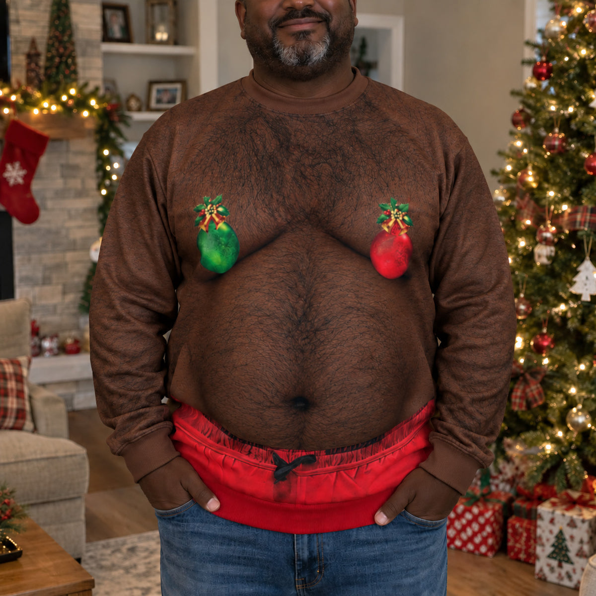 Santa Bod Personalized Ugly Sweatshirt TZL0TV071