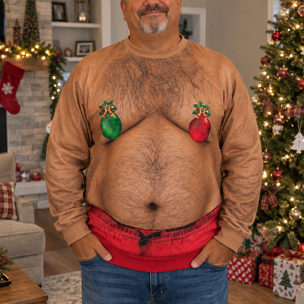 Santa Bod Personalized Ugly Sweatshirt TZL0TV071