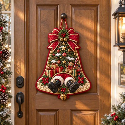 Santa Charm Custom Shape Quilted Door Hanger TZL0TD62