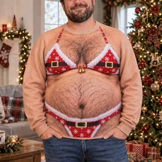 Santa Dad Bod Personalized Ugly Sweatshirt TZL0TV069