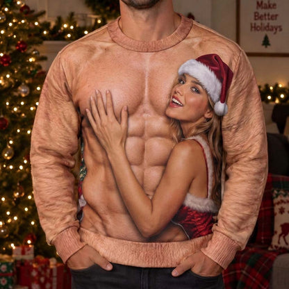 Santa Embrace Personalized Ugly Sweatshirt TZL0HH0042