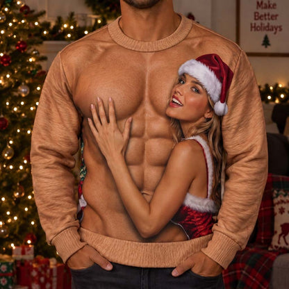 Santa Embrace Personalized Ugly Sweatshirt TZL0HH0042
