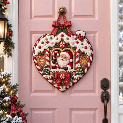 Santa Joy Custom Shape Quilted Door Hanger TZL0TD94