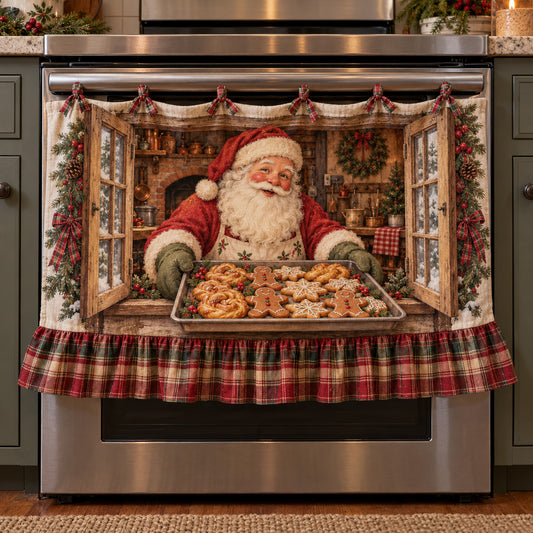 Christmas Cookie Kitchen Oven Curtain TZ0TV002