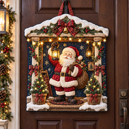 Santa Magic Custom Shape Quilted Door Hanger TZL0TD93