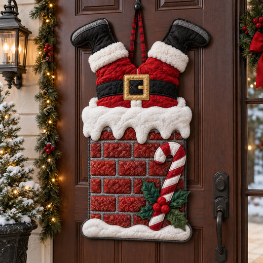 Santa Stocking Custom Shape Quilted Door Hanger TZL0TV087
