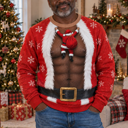 Santa Strip Personalized Ugly Sweatshirt TZL0TV072