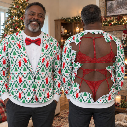 Santa Undressed Personalized Ugly Sweatshirt TZL0TV079