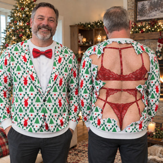 Santa Undressed Personalized Ugly Sweatshirt TZL0TV079