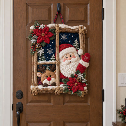 Santa’s Christmas Night Custom Shape Quilted Door Hanger TZL0PT0304
