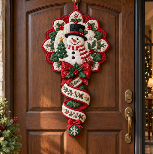Santa’s Merry Season Custom Shape Quilted Door Hanger TZL0PT0204