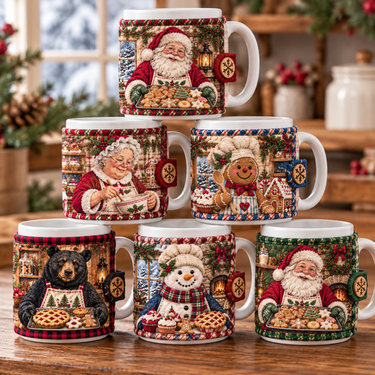 Santas Christmas Bakery Quilted Mug Sleeve NCU0TZL024