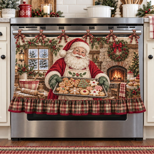 Santas Christmas Bakery Oven Curtain NCU0TZL024