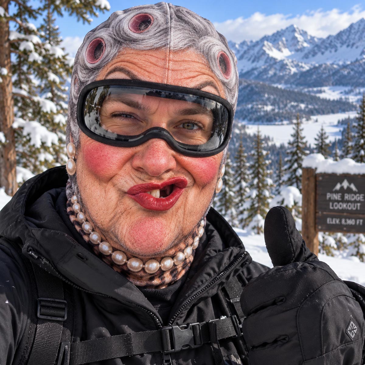Goofy Face Funny Ski Mask NCU0TZL03