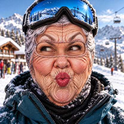 Crazy Faces Cold Places Funny Ski Mask NCU0TZL11