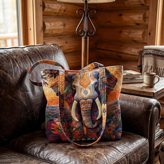 Savanna Stitch Quilted Zipper Tote Bag SN0PT005