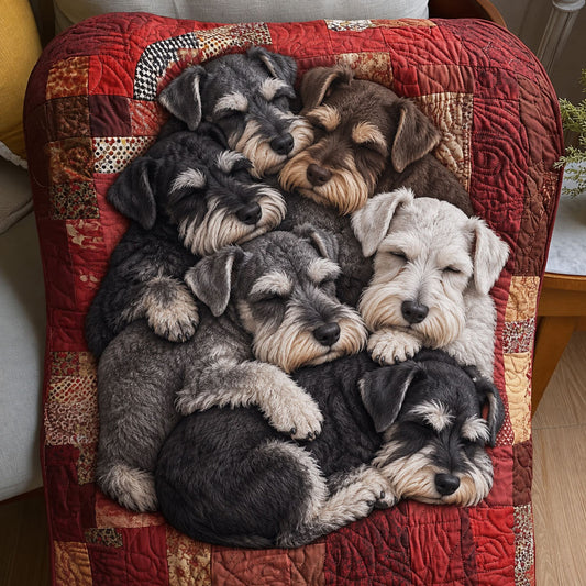 Schnauzer Sweet Dreams Quilted Blanket TZL0PT0498