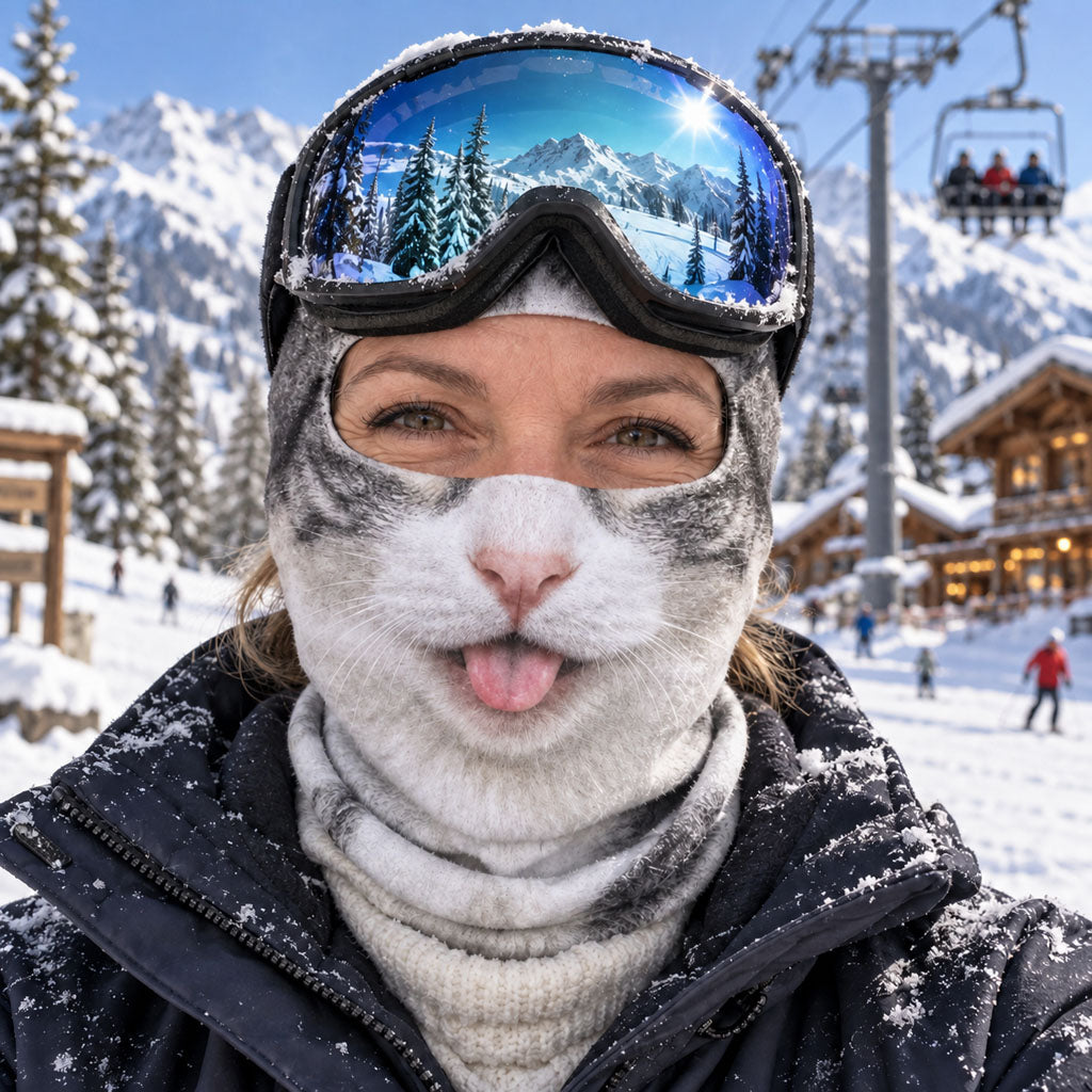 Cat Face Funny Ski Mask NCU0TZL09