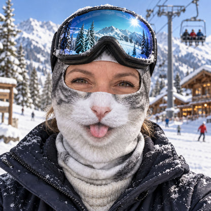 Cat Face Funny Ski Mask NCU0TZL09