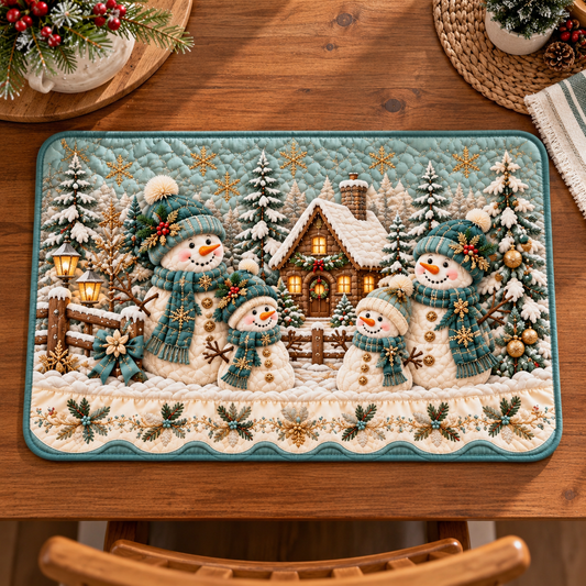 Snowmen Winter Wonderland Quilted Placemat TZ0TD010