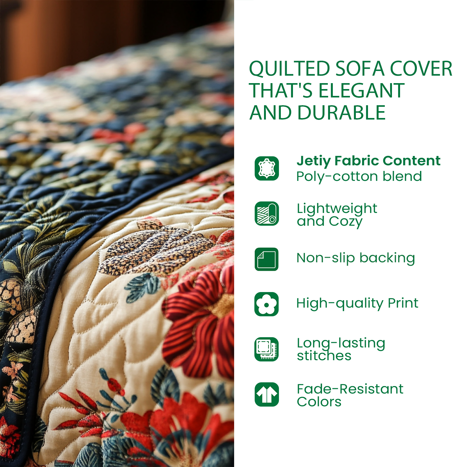 Cat Library Quilted Sofa Cover NCU0TD2573