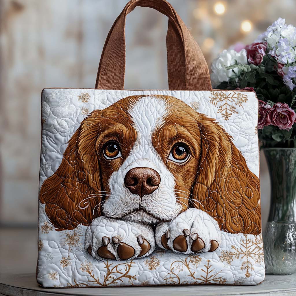 Spaniel Pup Quilted Tote Bag NCU0NT9869