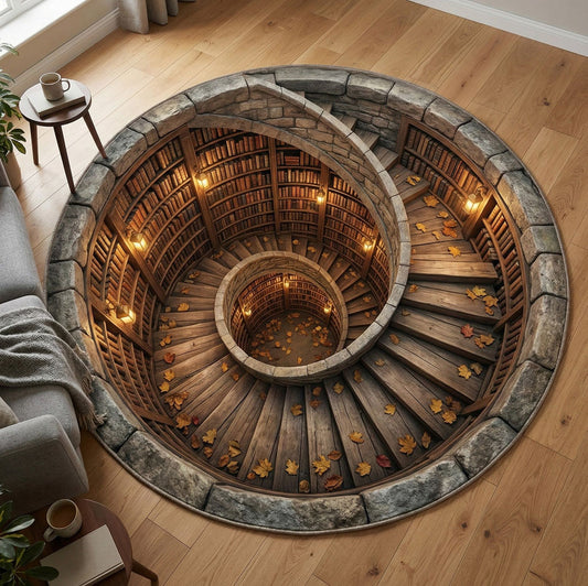Spiral Library Depth Round Carpet NCU0TV1745