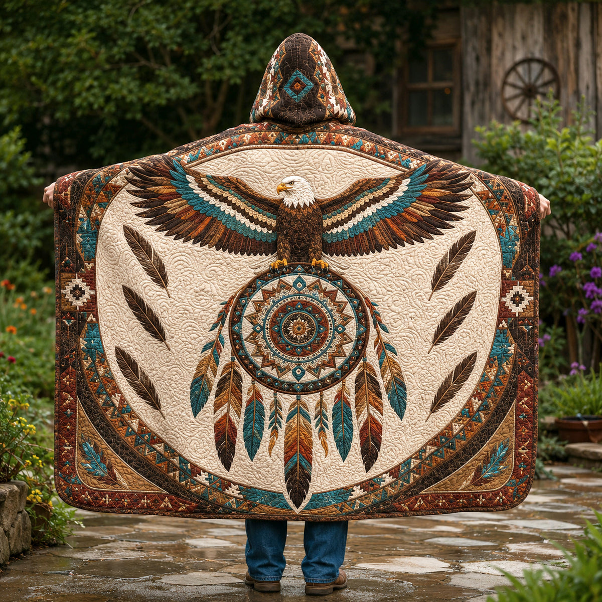 Spirit Riders Quilted Hooded Blanket TZL0TV044