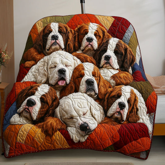 St Bernard Snuggles Quilted Blanket TZL0PT0502