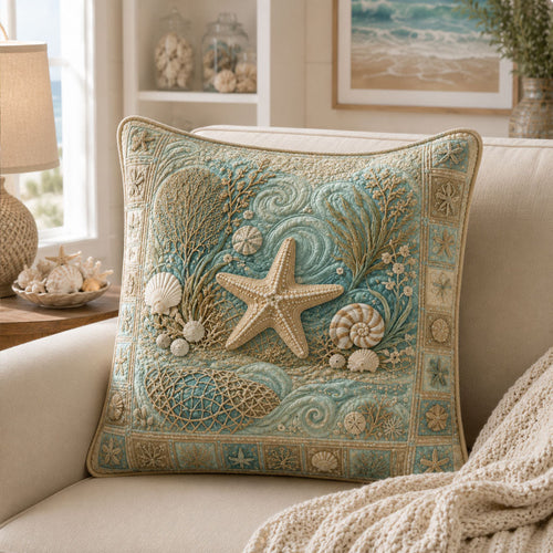 Starfish Bay Quilted Pillow Case NCU0PT11797