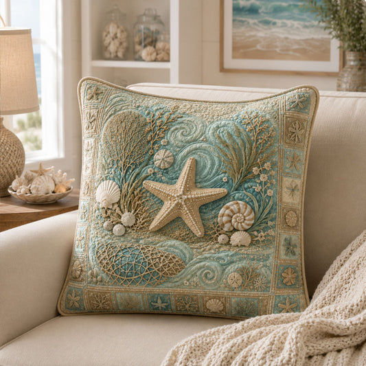 Starfish Bay Quilted Pillow Case NCU0PT11797