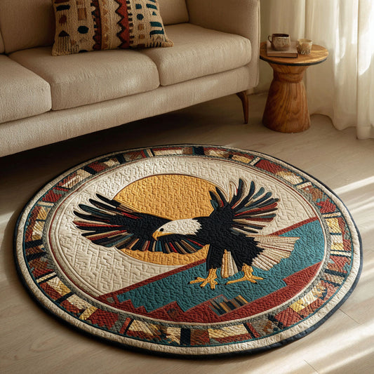 Sun Feather Quilted Round Mat NCU0NT11823