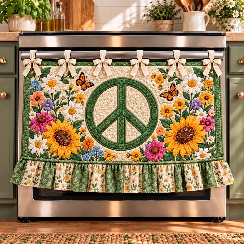 Sunflower Garden Peace Oven Curtain TZL0HH0220