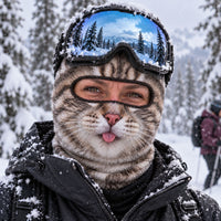Tabby Cat Funny Ski Mask TZL0PT0414