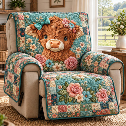 Teal Rose Calf Quilted Sofa Cover TZL0PT0772