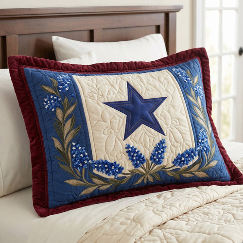 Texas Star Quilted Bedding Pillow Case NCU0NT12751