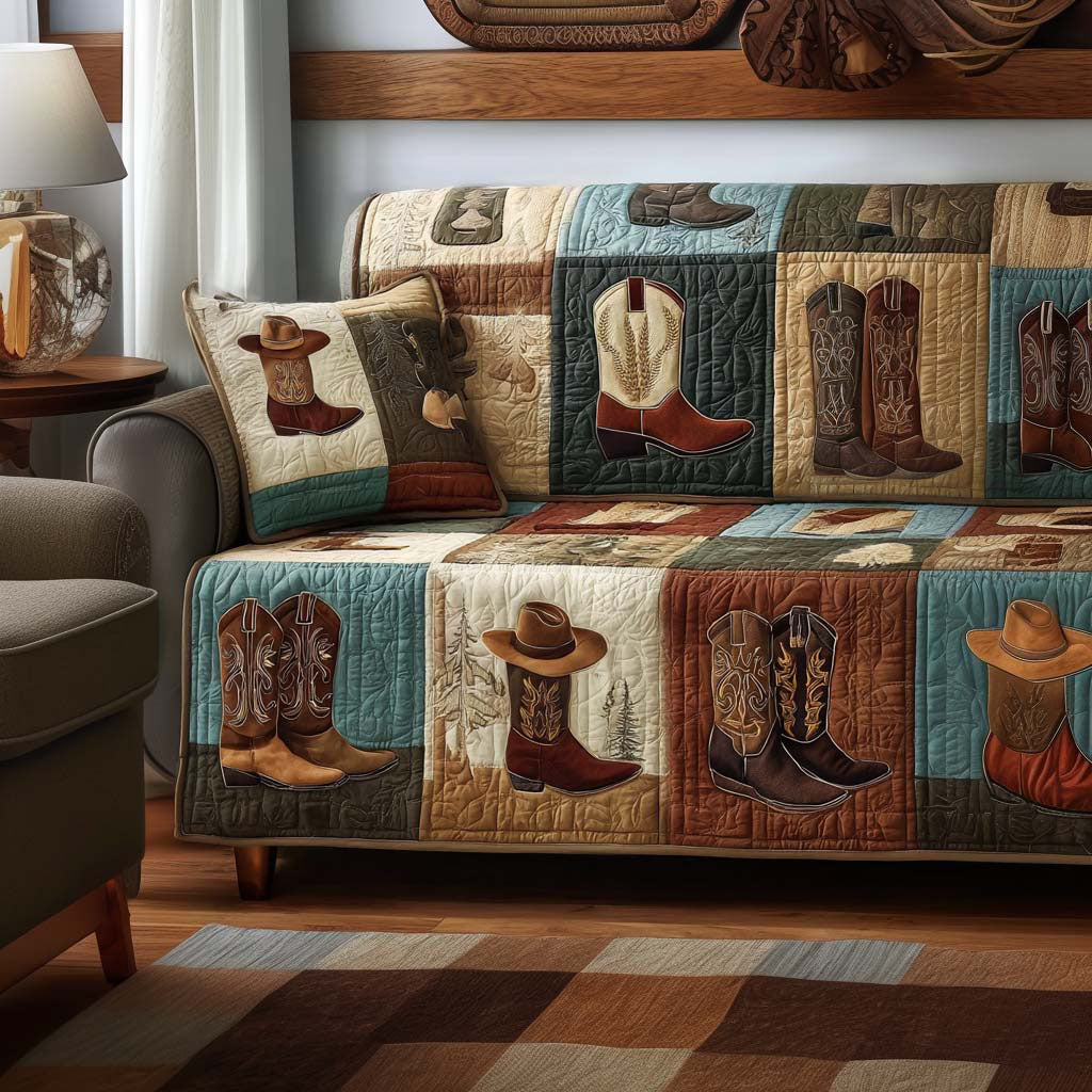 Texas Dust Quilted Sofa Cover NCU0NT10814