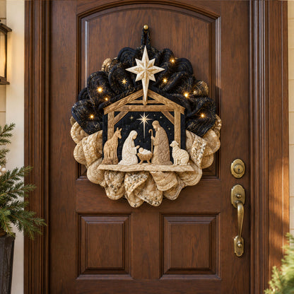 The Manger Promise Custom Shape Quilted Door Hanger TZL0PT0213