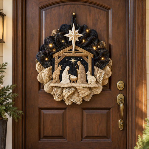 The Manger Promise Custom Shape Quilted Door Hanger TZL0PT0213