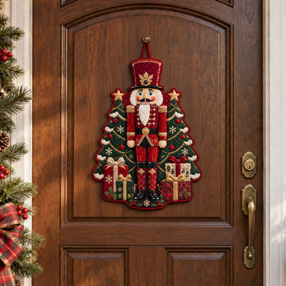 Traditional Holiday Cheer Custom Shape Quilted Door Hanger TZL0PT0220